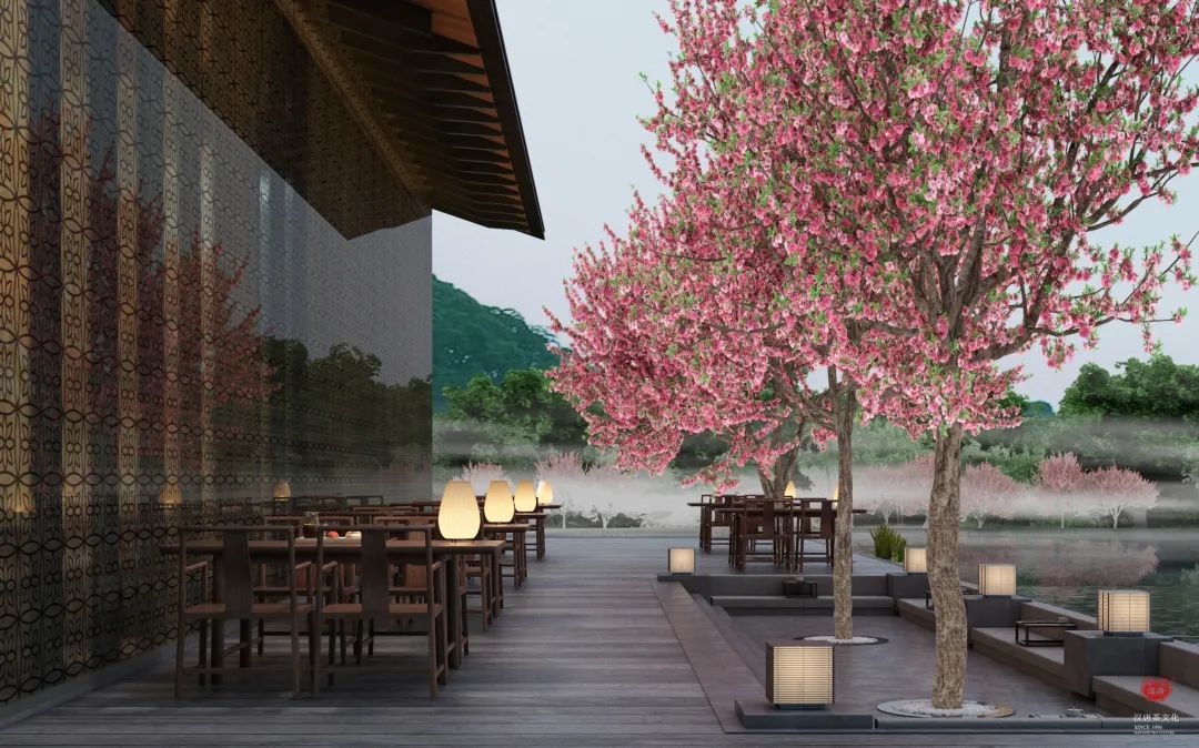 花园餐厅 | 以黑胡桃诠释工笔花鸟里的婉约审美插图5 花园餐厅 | 以黑胡桃诠释工笔花鸟里的婉约审美插图5