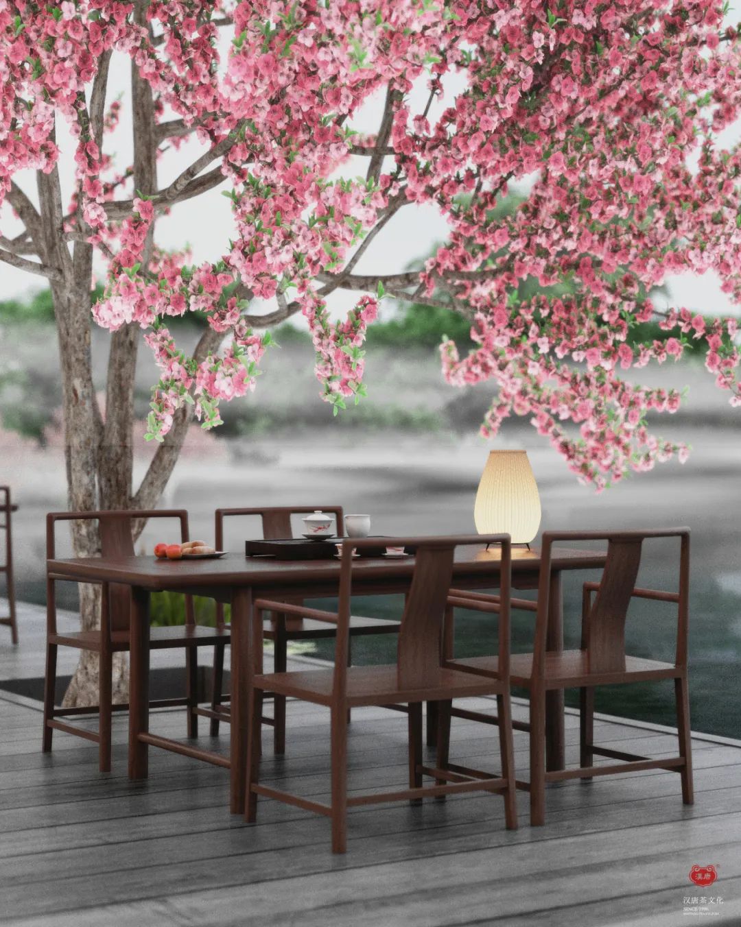 花园餐厅 | 以黑胡桃诠释工笔花鸟里的婉约审美插图6 花园餐厅 | 以黑胡桃诠释工笔花鸟里的婉约审美插图6