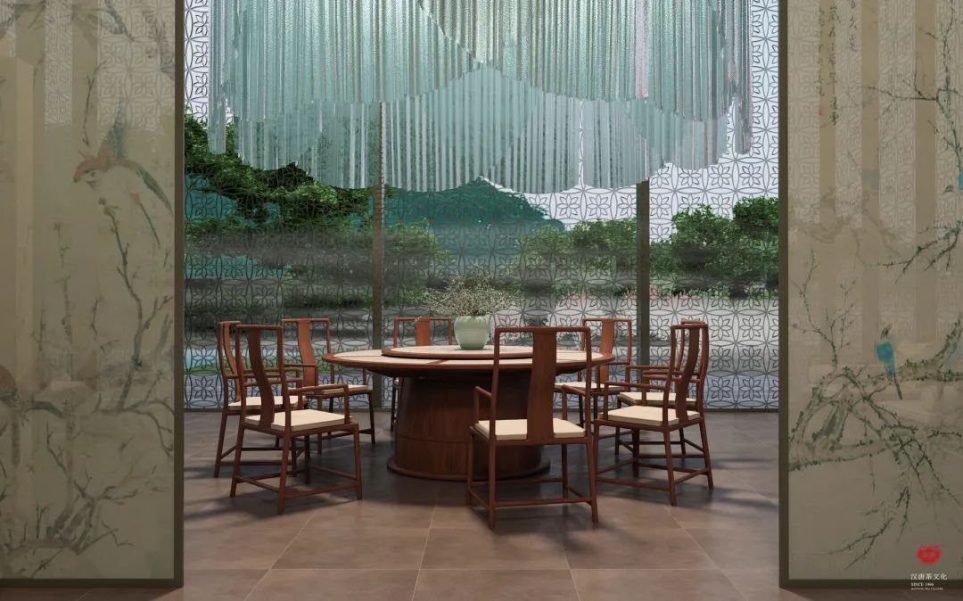 花园餐厅 | 以黑胡桃诠释工笔花鸟里的婉约审美插图9 花园餐厅 | 以黑胡桃诠释工笔花鸟里的婉约审美插图9
