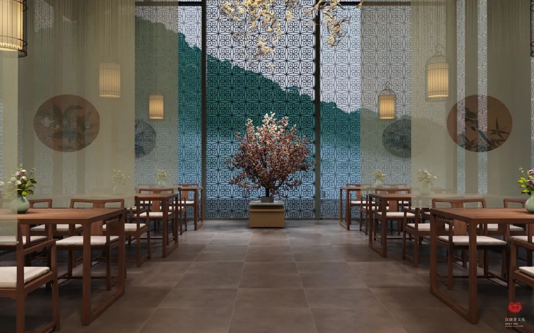 花园餐厅 | 以黑胡桃诠释工笔花鸟里的婉约审美插图11 花园餐厅 | 以黑胡桃诠释工笔花鸟里的婉约审美插图11