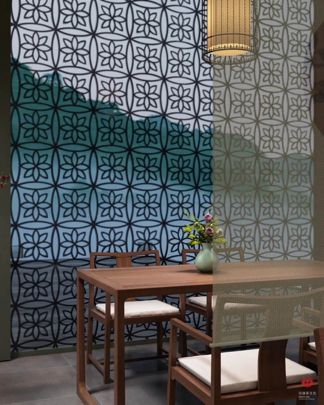 花园餐厅 | 以黑胡桃诠释工笔花鸟里的婉约审美插图12 花园餐厅 | 以黑胡桃诠释工笔花鸟里的婉约审美插图12